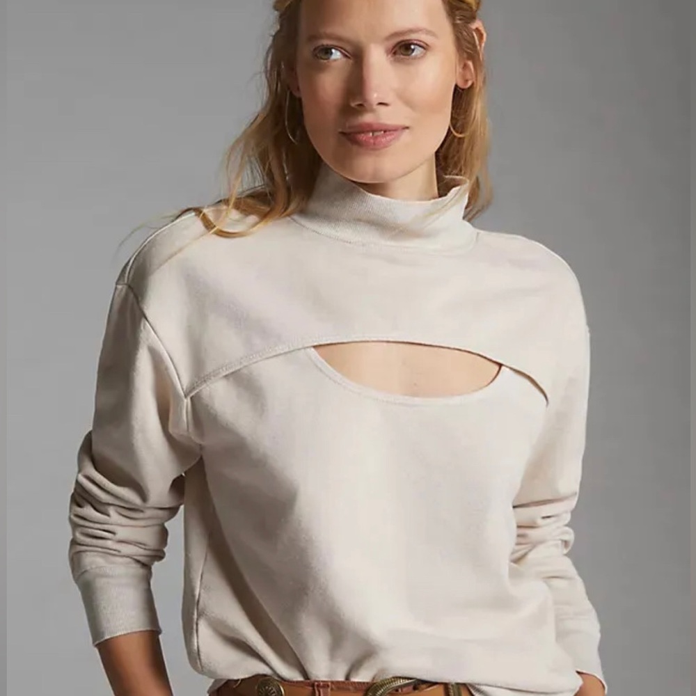 t.la from Anthropologie, key hole pullover